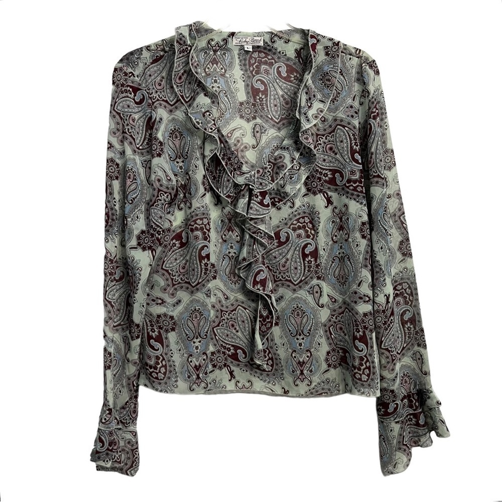 Lucky Brand (EUC) Women’s Long Sleeve Top Size Large - Picture 5 of 8